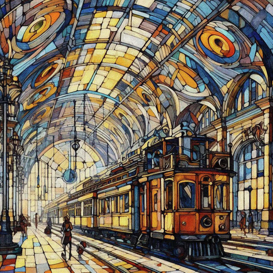 Train Station - DWP1384002 Painting by Dean Wittle