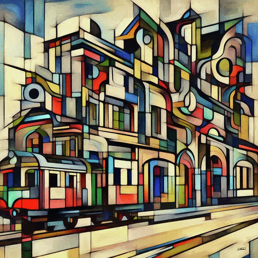 Train Station - DWP1384004 Painting by Dean Wittle