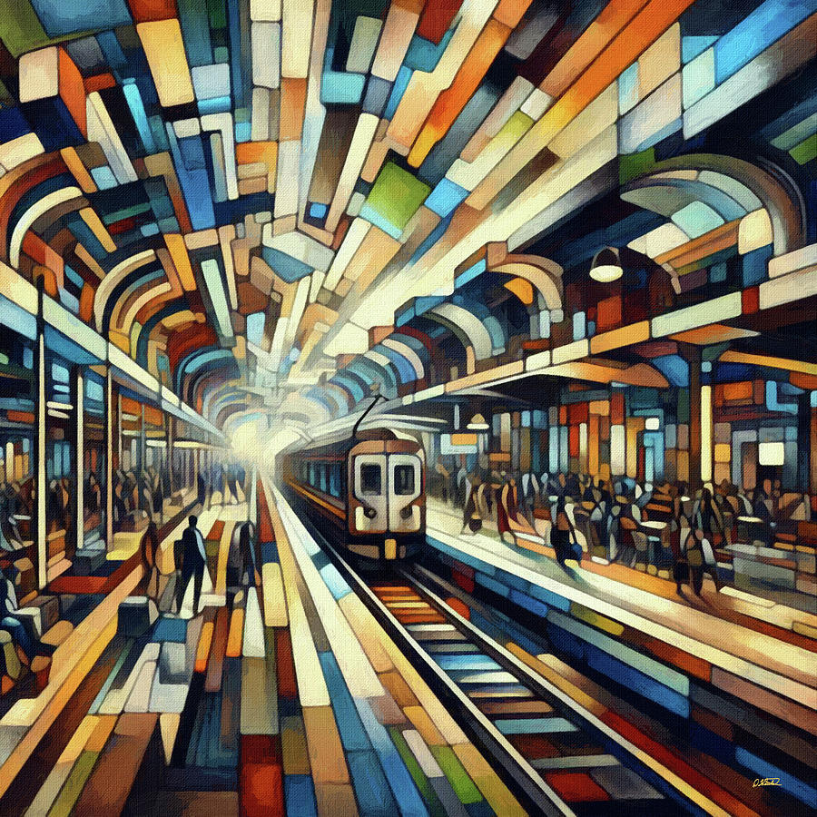 Train Station - DWP1384008 Painting by Dean Wittle