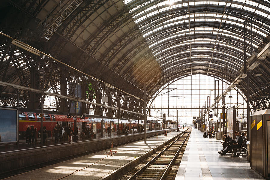 Train station (Hauptbahnhof) in Frankfurt am Main, Germany Photograph by Alexander Spatari