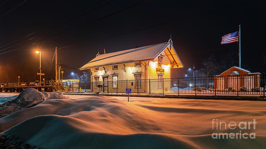 Train Station in Winter Photograph by Sean Mills
