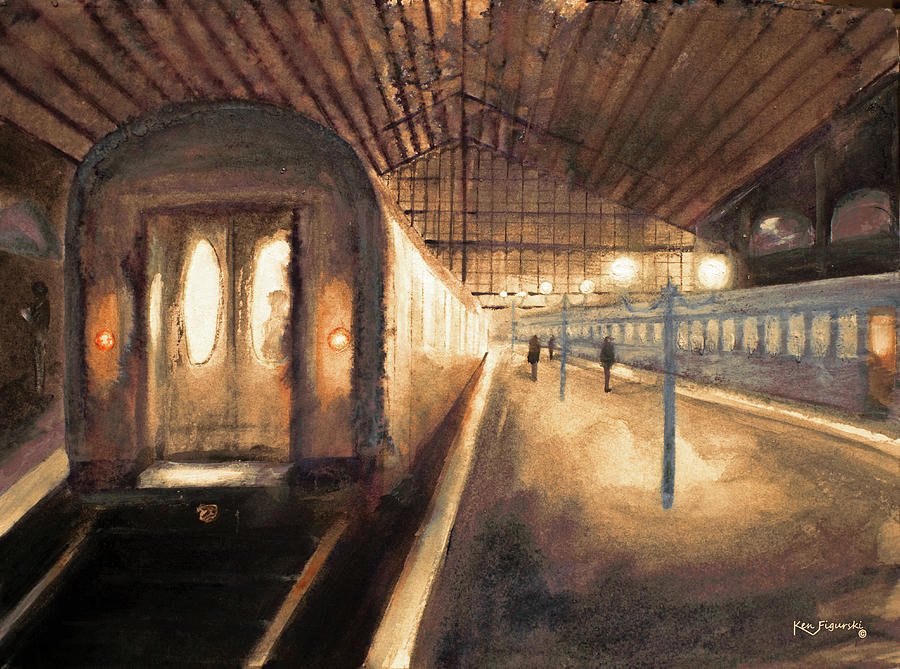 Train Station Painting Painting by Ken Figurski