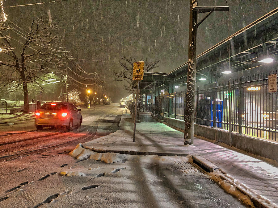 Train Station Snowfall Photograph by Russ Considine