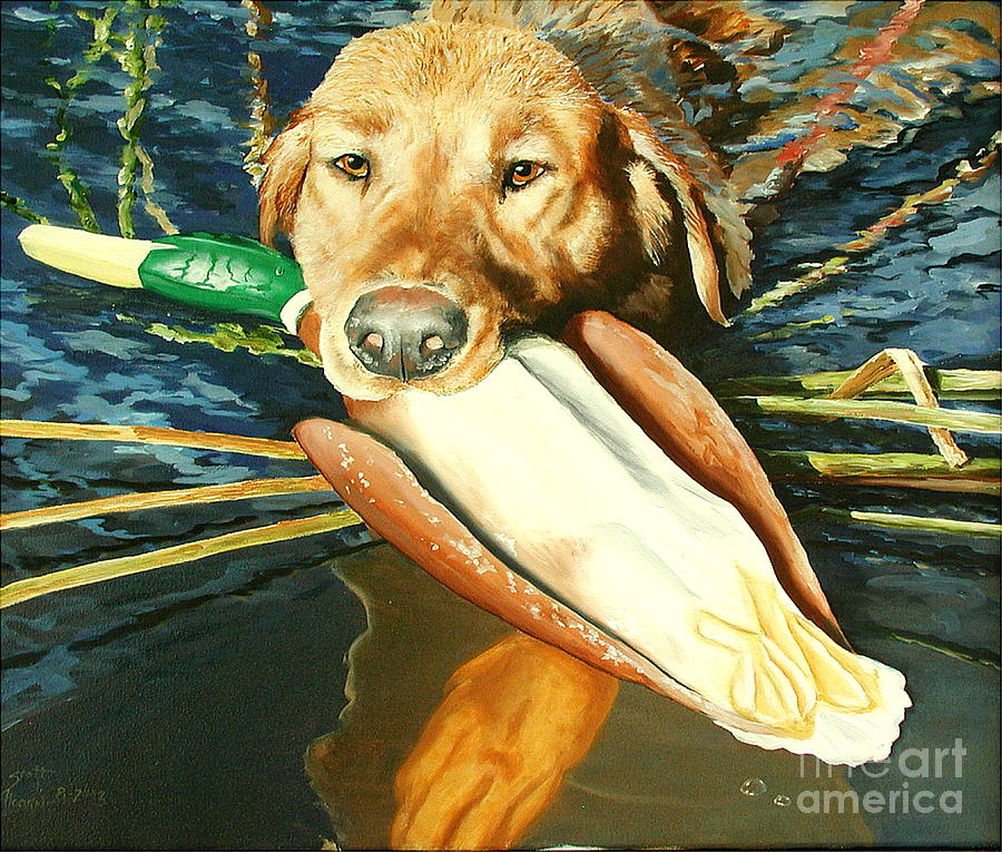 Dog Painting - Training Days II by Scott Alcorn