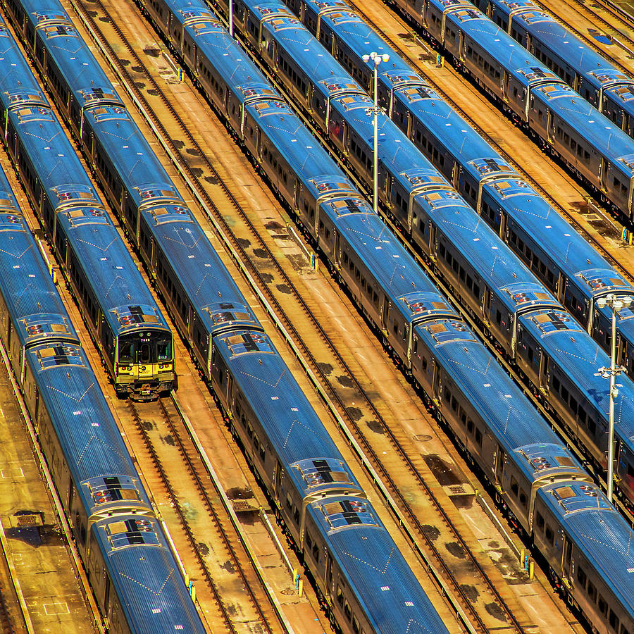 Trains at Hudson Yards Photograph by Elvira Peretsman
