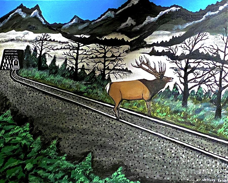 Trains Comming Painting by Jeffrey Koss
