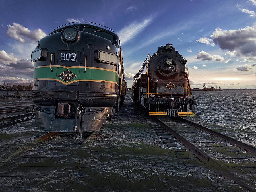 Trains, Red Hook Waterfront in Brooklyn Photograph by Carol Whaley Addassi