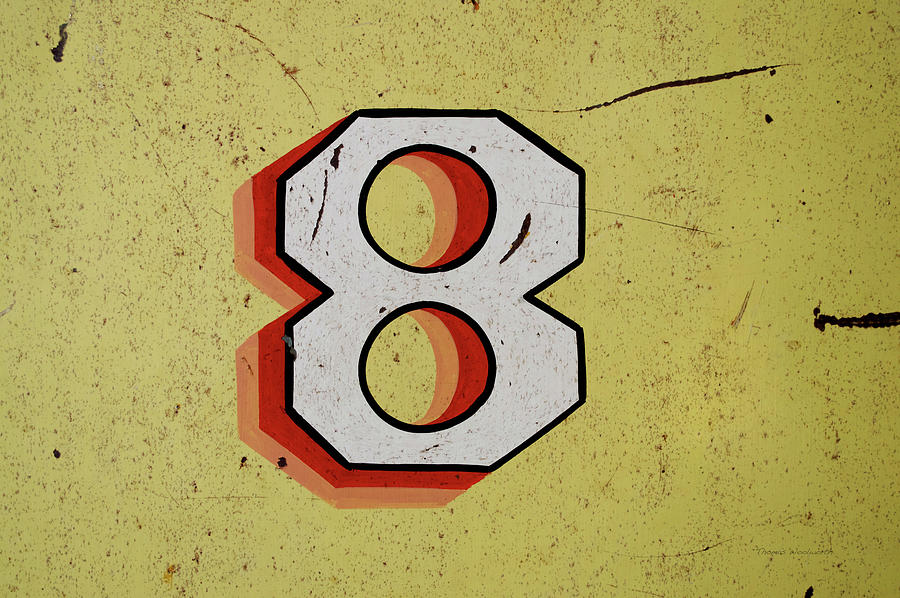 Trains Vintage Font Number 8 Photograph by Thomas Woolworth