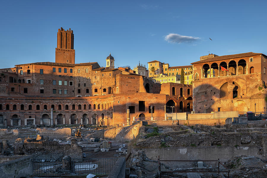 Trajan Forum and Market in Rome at Sunset Photograph by Artur Bogacki
