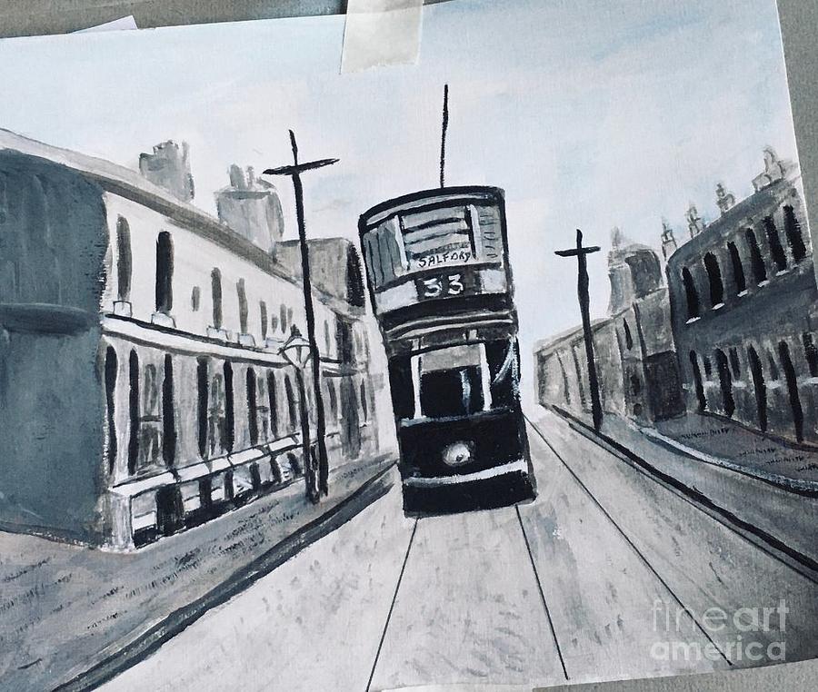 Tram Painting by Audrey Pollitt