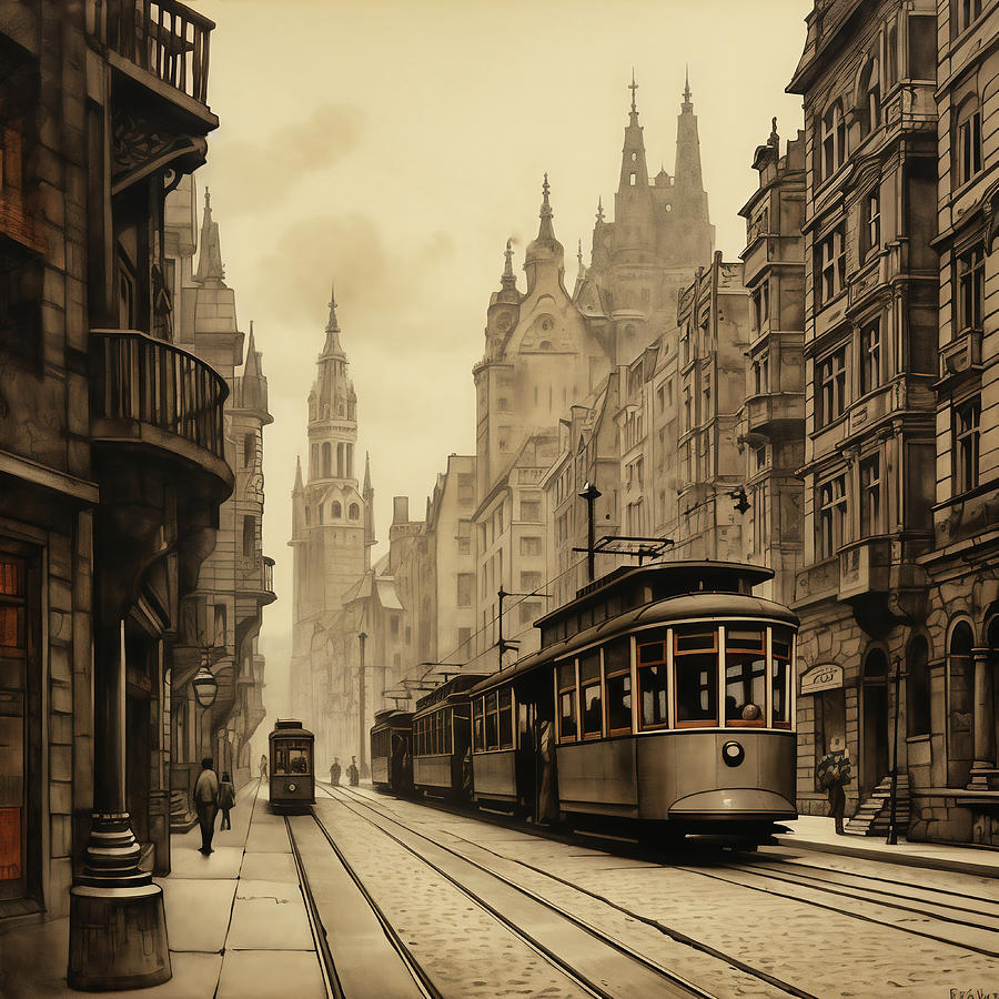 Tram Lines  Digital Art by Robert Knight