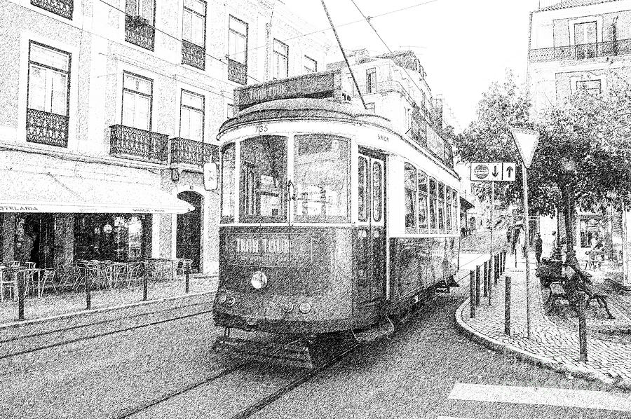 Tramcar, Lisbon, Portugal n4 Photograph by Humorous Quotes