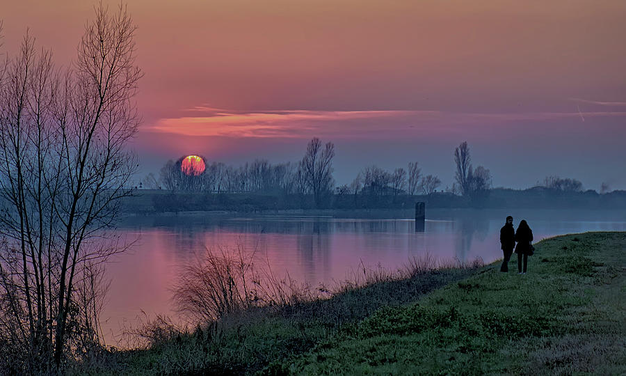Sunset over the river Photograph by Loredana Gallo Migliorini