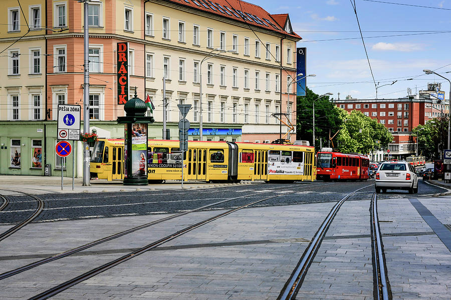 Trams in Bratislava Photograph by Chris Smith