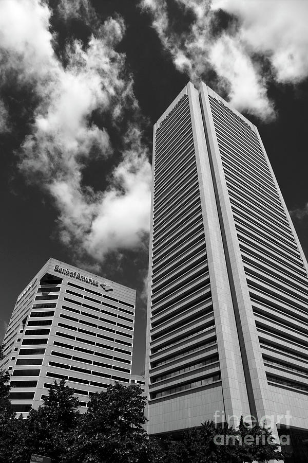 Tranamerica Tower Baltimore black and white Photograph by James Brunker