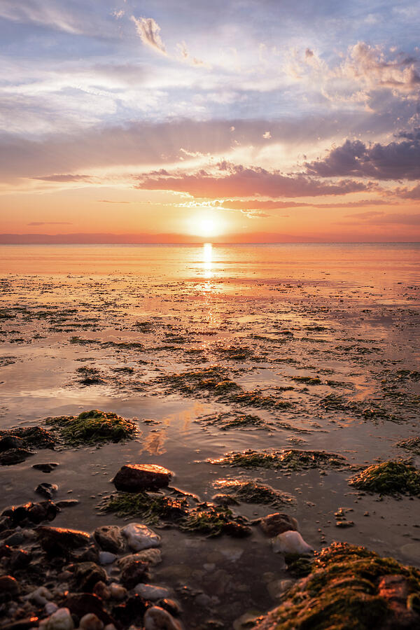 Tranquil Coastline at Sunset II Photograph by Alexios Ntounas