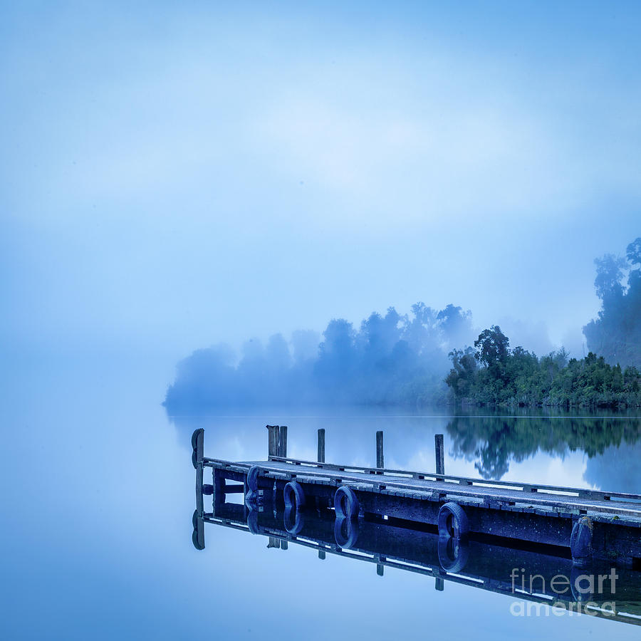 Mist Photograph - Tranquil Lake and Misty Dawn by Colin and Linda McKie