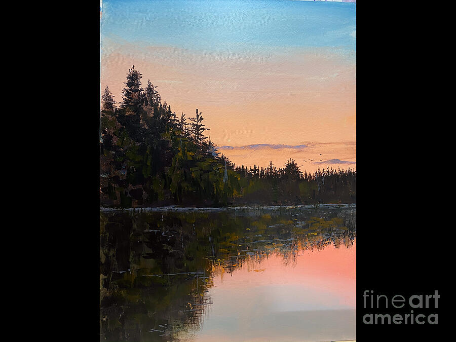 Spokane River at Sunset Painting by Wayne Mathisen | Fine Art America