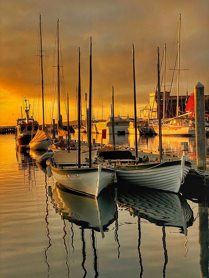 Tranquil Marina at Sunrise Photograph by Jerry Abbott