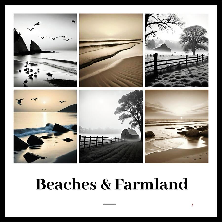 Tranquil Scenes - beaches and farmland Photograph by Bonnie Bruno