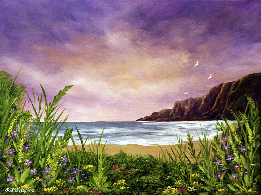 Tranquil Shore Painting by Judith Rowe