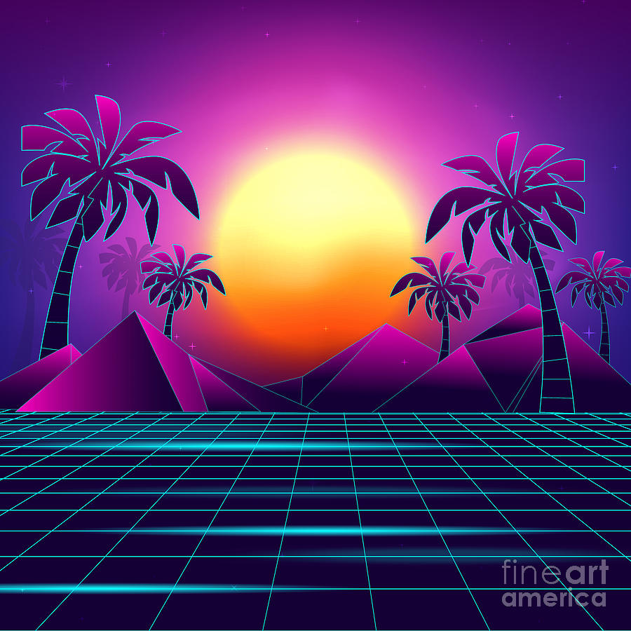 Vaporwave Sunset X Neon Wallpaper Vaporwave Wallpaper | My XXX Hot Girl