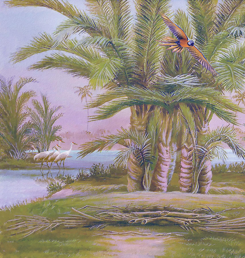 Tranquil Tropics I Painting by Steve Hunziker