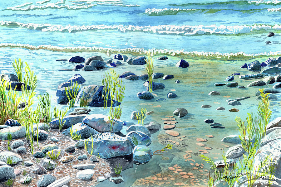 Tranquil Water Painting by LeAnne Sowa