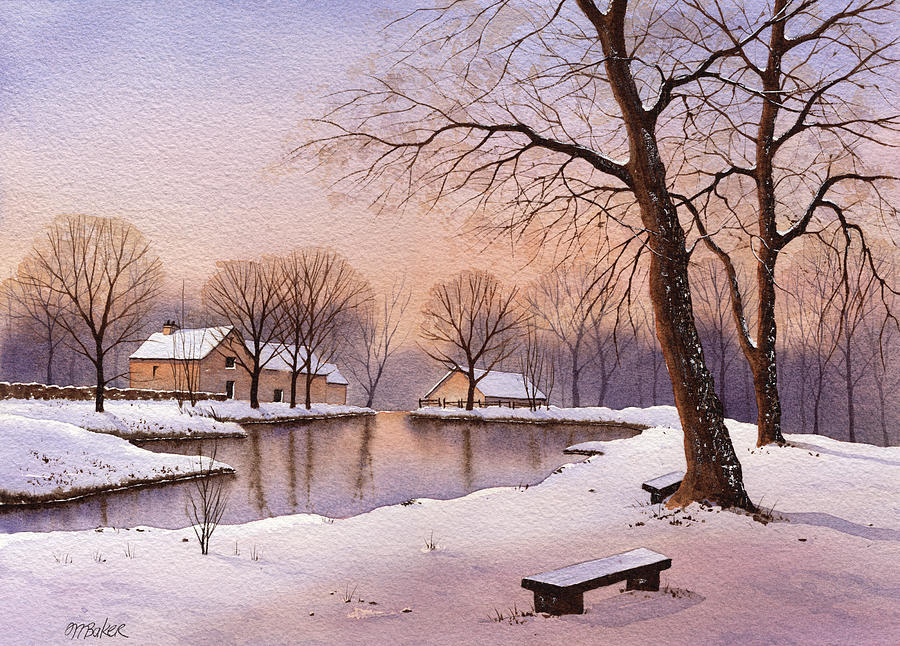 Winter Painting - Tranquility by Michael Baker