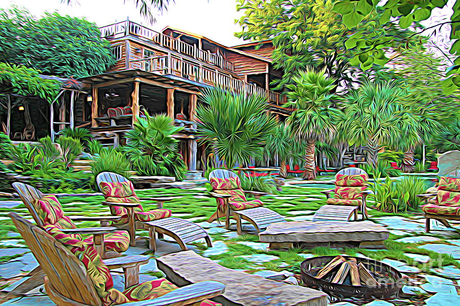 Moon Digital Art - Tranquility On The Ranch by Chris Mautz Moon Digital Art - Tranquility On The Ranch by Chris Mautz
