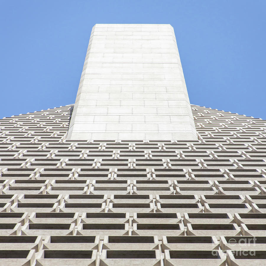 San Francisco Photograph - Transamerica Pyramid in San Francisco Abstract Geometry Details R730 sq by San Francisco