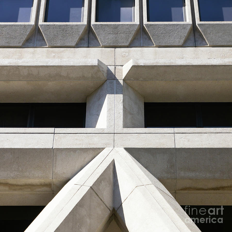 Transamerica Pyramid in San Francisco Abstract Geometry Details R735b sq Photograph by San Francisco