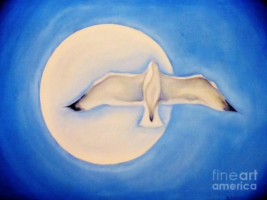 Seagull Painting - Transcendence by Denise F Fulmer