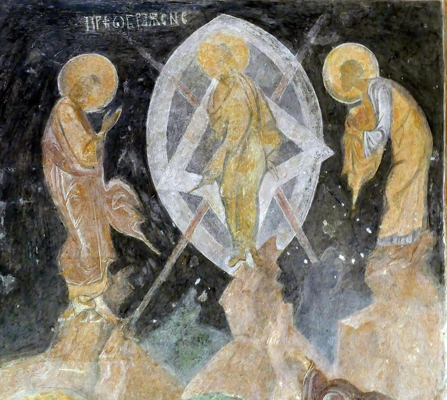 Transfiguration of ChristOrthodox Christian frescoes,, Ivanovo,  Photograph by Steve Estvanik