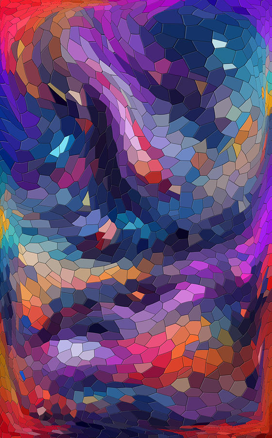 Transformation- A Colorful Abstract Mosaic Digital Art
