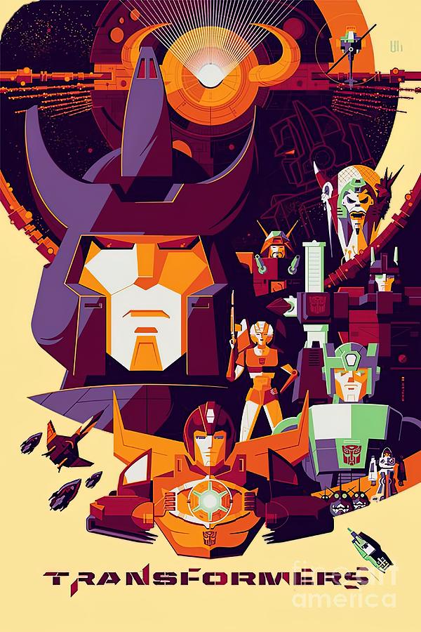 Transformers fan art merch Painting by Morgan Russell - Pixels