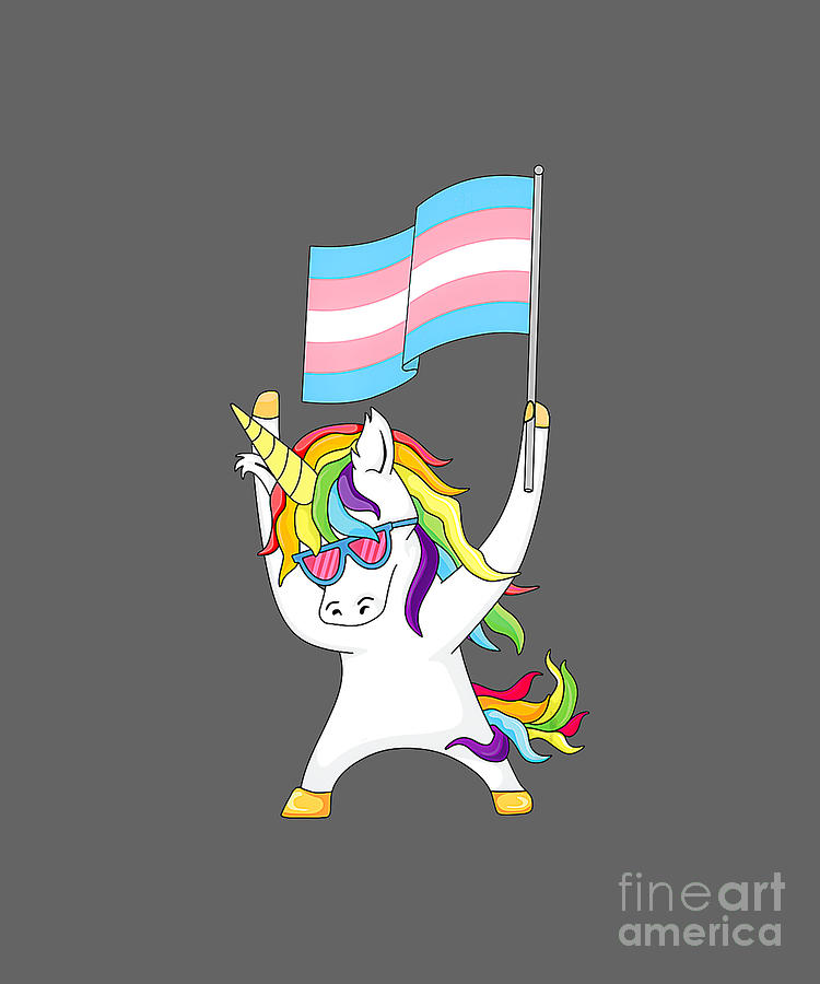 Transgender Flag Unicorn Trans Pride Lgbtqia Ftm Tapestry Textile By Han Nguyen 4099