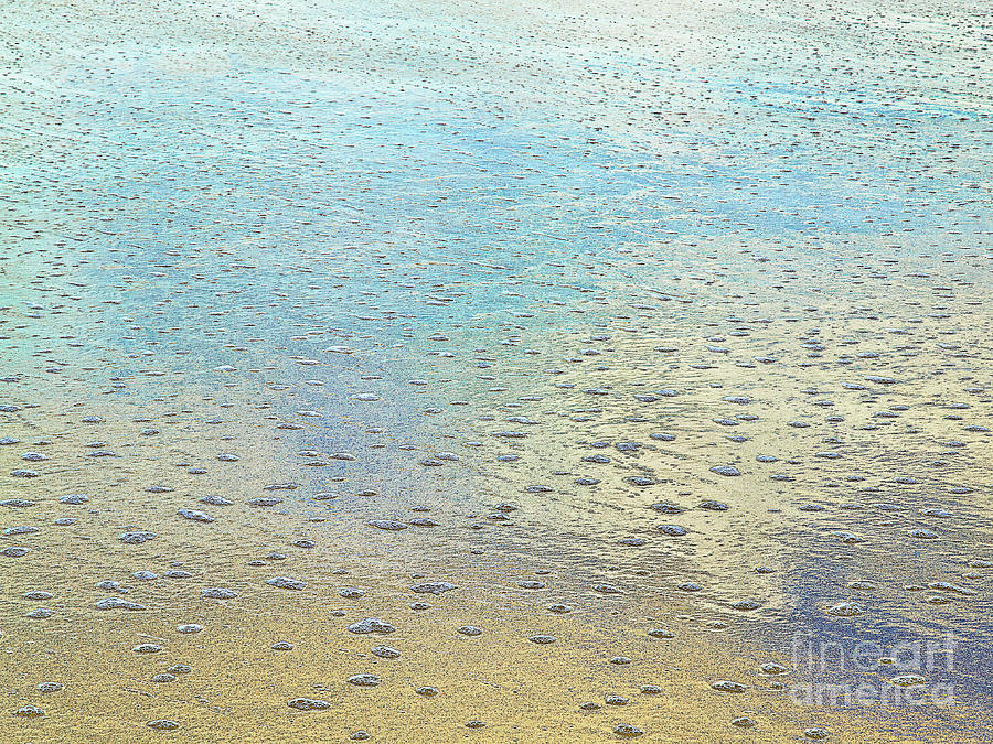 Transient Natural Abstract - Air Bubble Sea Beach Photograph by Tatiana Bogracheva