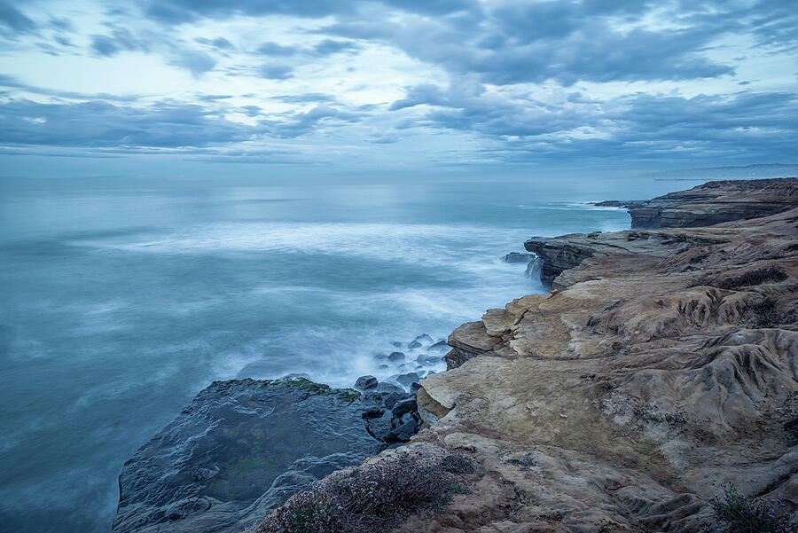 Transition Land To Sea - Sunset Cliffs Photograph by Joseph S Giacalone