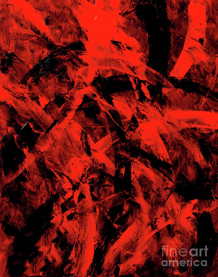 Transitions with Red and Black Digital Art by Mary Gerdes | Fine Art ...