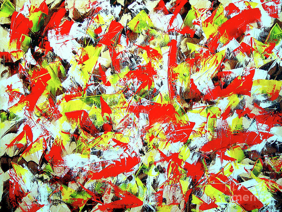 Transitions with Yellow Brown and Red  Painting by Dean Triolo