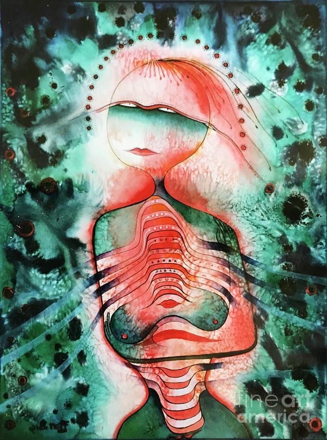Transparent Alien Diva Painting by Glen Neff