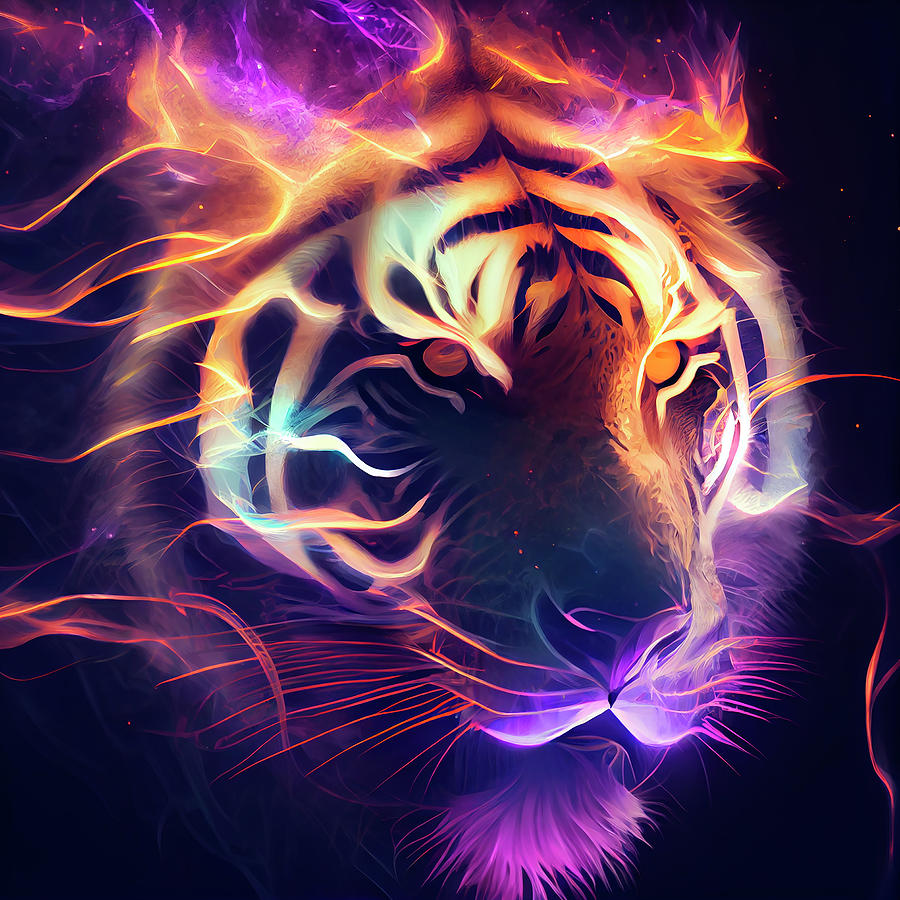 Transparent Magical Tiger Art Digital Art by Tim Hill - Fine Art America