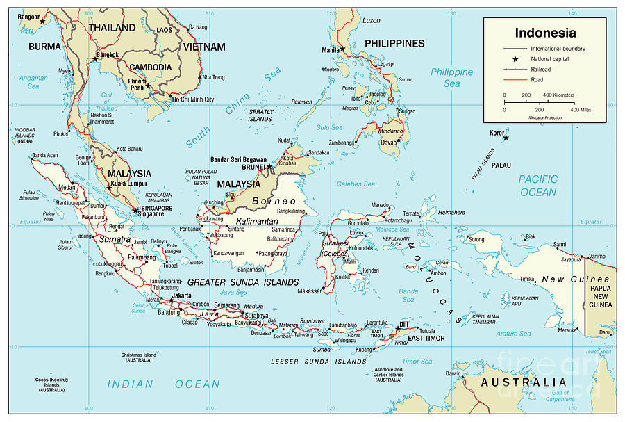 Transportation Map Of Indonesia, 2002 by Granger