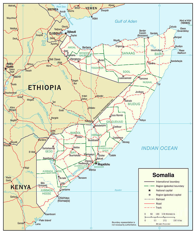 Transportation Map Of Somalia, 2002 Drawing by Granger - Fine Art America