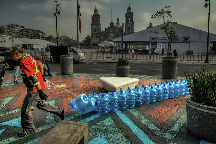 Transportation of water in Ciudad De Mexico Photograph by Micah Offman