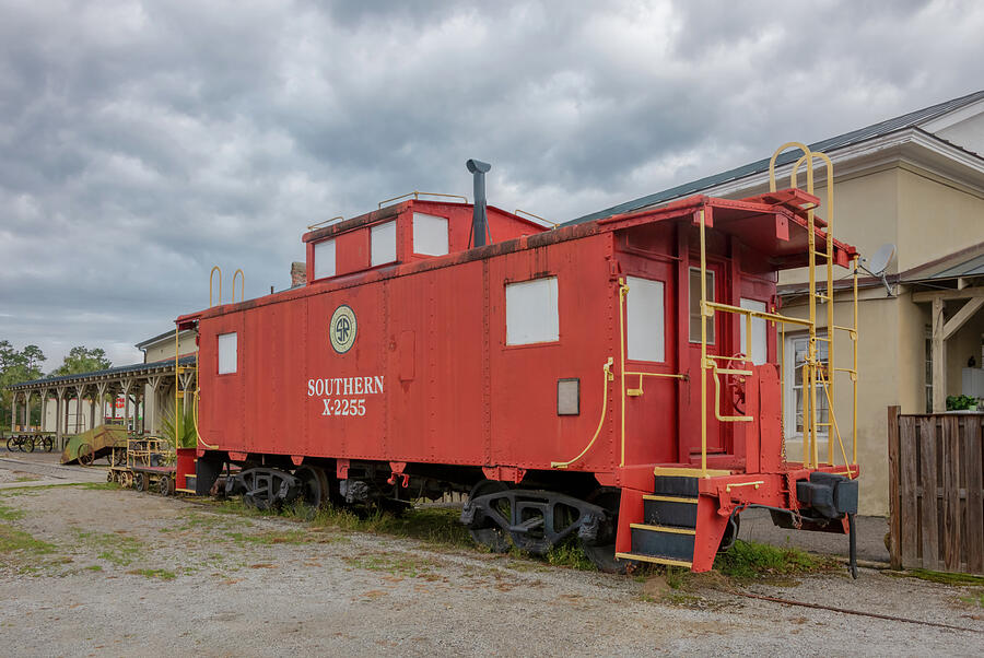 Transportation - Red Caboose - Branchville SC Photograph by John ...