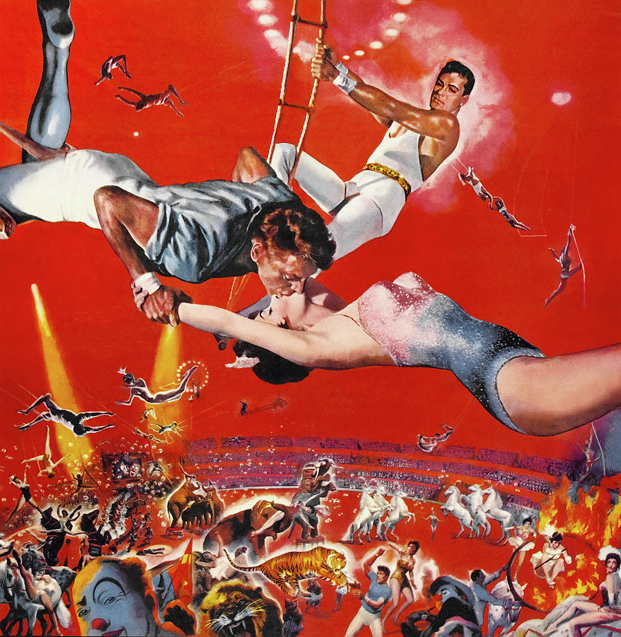 Trapeze-b, 1956, movie poster painting Painting by Movie World Posters