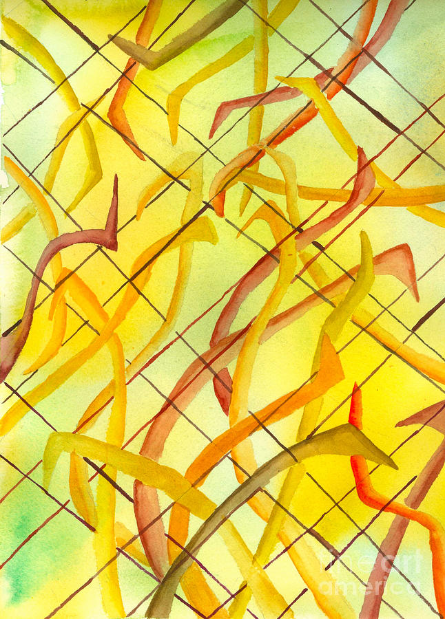 Abstract Painting - Trapped by L A Feldstein
