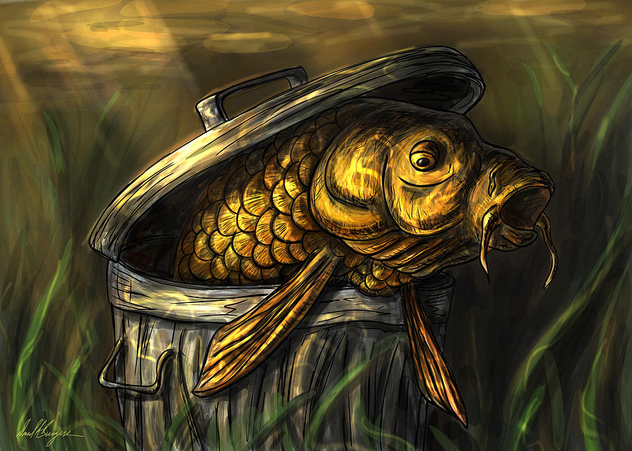 Trash Fish Digital Art by David Burgess